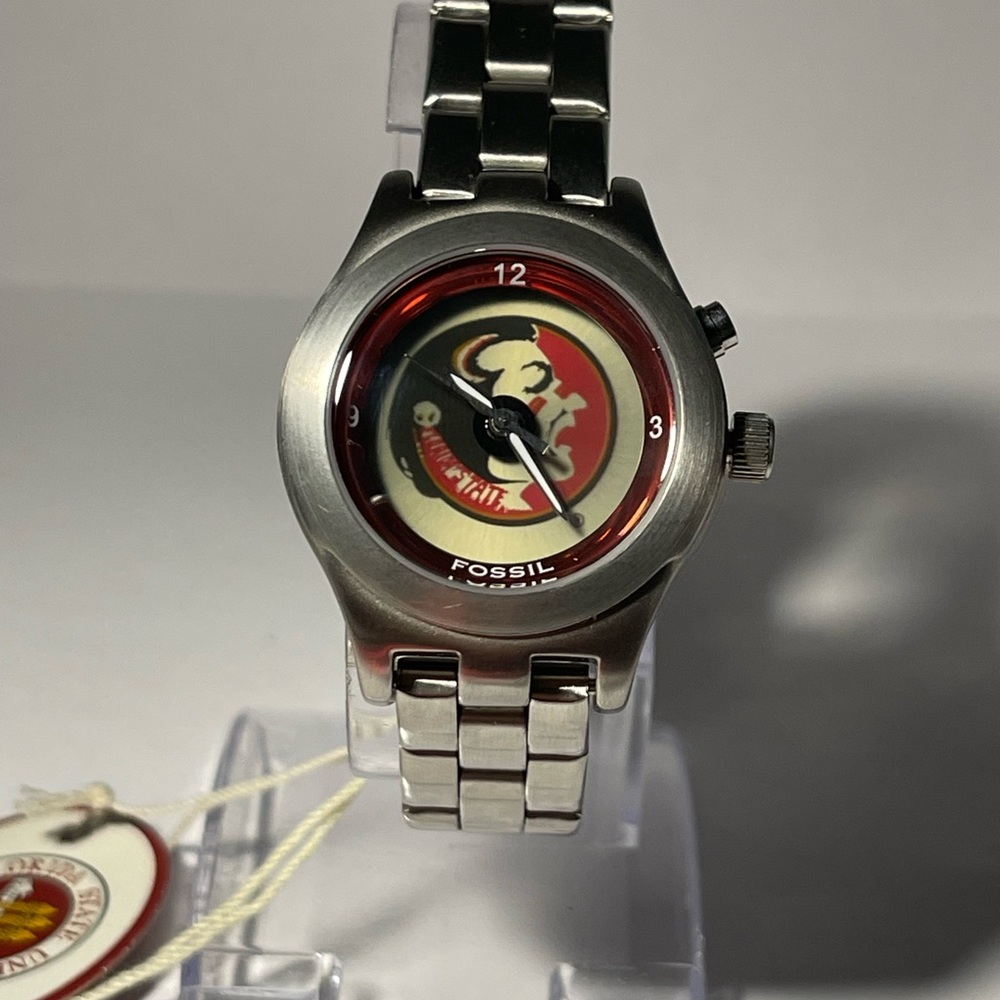 Florida State Seminoles NCAA Stainless-steel Kaleido Women's Watch by Fossil NEW